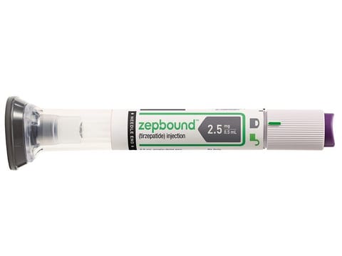 This image provided by Eli Lilly on Wednesday, November 8, 2023 shows packaging for their new drug Zepbound.  