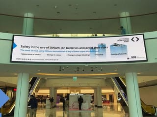 Home safety messages by Abu Dhabi Civil Defence Authority target mall goers