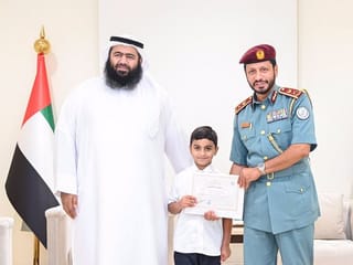 Boy saves classmate’s life, honoured by Sharjah Police