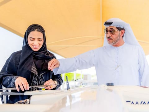 Ali Al Ameemi (right) the Chief Executive Officer (CEO) of EANAN, said that their aim is to be the first commercially operating air mobility company in the city.