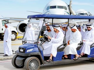 Photos: UAE leaders and officials visit Dubai Airshow 2023