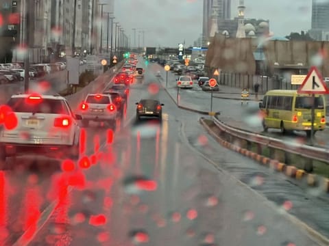 Heavy rainfall in Sharjah during an early hours of Friday morning.
