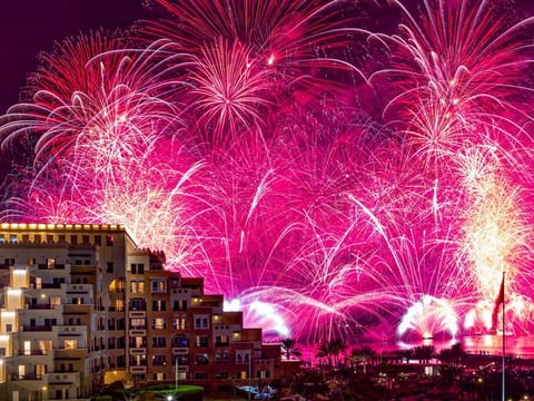 Record-breaking New Year's Eve fireworks in Ras Al Khaimah, United Arab Emirates.