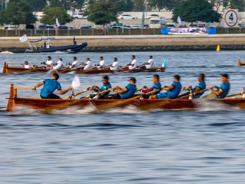 Traditional rowing race in Dubai