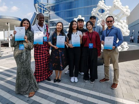 The winners of the competition at COP28 at Expo City Dubai on Saturday 