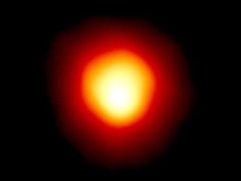 This image made with the Hubble Space Telescope and released by NASA on Aug. 10, 2020 shows the star Alpha Orionis, or Betelgeuse, a red supergiant. 