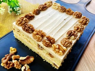 Video: Indulge in the festive season with a decadent caramelised walnut layered butter cake