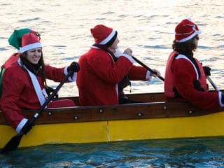 In Pictures: Santas swap sleighs for gondolas in Venice Christmas regatta