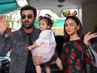 Christmas surprise: Bollywood power couple Ranbir Kapoor and Alia Bhatt finally reveal daughter Raha’s face to the world 
