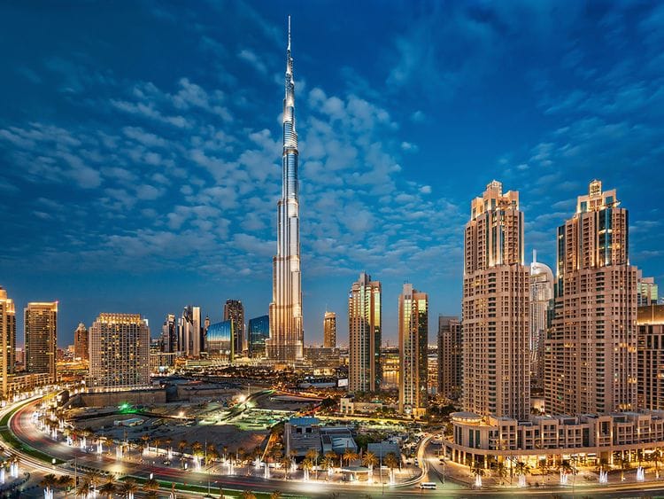 STOCK Dubai skyline / downtown