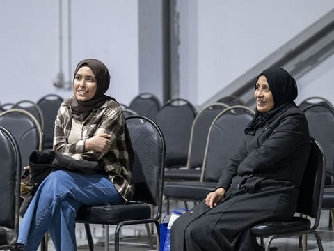  Palestinian cancer patient Noorhan Jameel Abed (left) flanked by her mother Manal Mahmoud Abed after successful cancer treatment in UAE