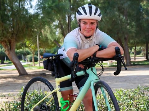 British expat Paula Ralph aims to set the female world record for cycling from South Africa to Norway. 