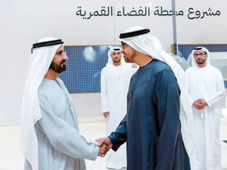 UAE leaders attend launch of historic lunar gateway to send Emiratis to lunar orbit