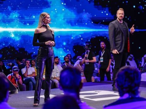 James Harrington and Marina Liani at the 1 Billion followers Summit in Dubai.