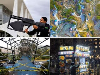 Brazil's anti-drone weapon, Ecuador explosion, New York snow and more: Top 10 pictures of the week from around the world