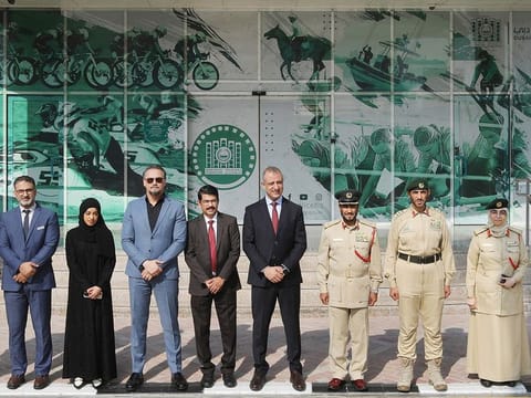 Dubai Police and representatives from Genesis-UAE Juma Al Majid on the sidelines of the signing ceremony for the initiative recently
