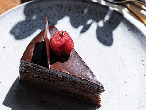 Vegan double chocolate fudge cake

