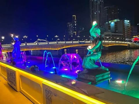 A view of Pasig River as seen from the redesigned esplanade behind the Manila Central Post Office, the main postal office of Manila.