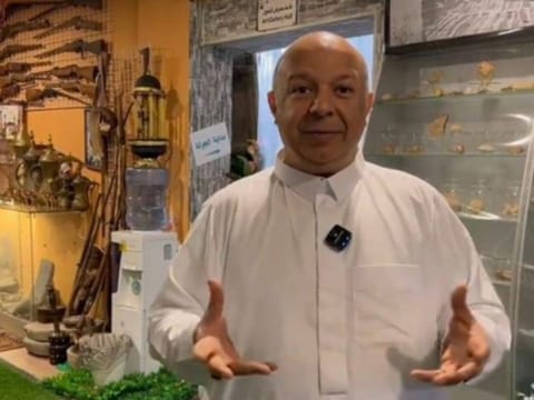 Maher Al Ghanem talks about the museum. 