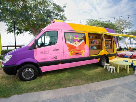 The ELF Reading Caravan is a mobile library that brings reading to your doorstep.