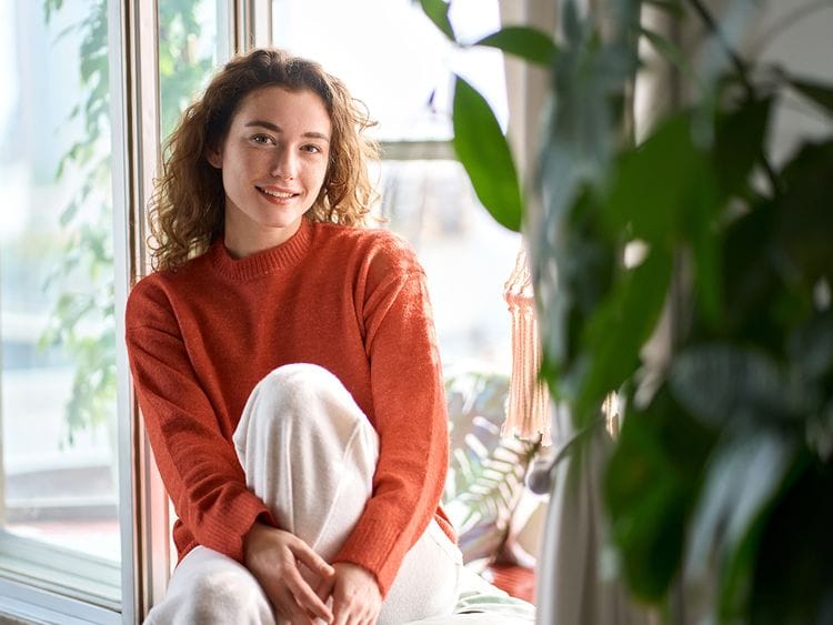 Person with plants