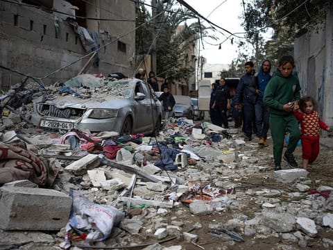 The Gaza Strip after a recent air strike. The conflict has severely impacted the ability of students to continue their education without assistance.
