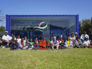 DP World delivers shipping container full of golf equipment to Kenyan Junior Golf Foundation