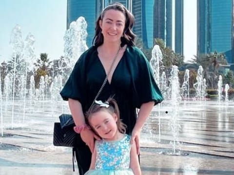 Abu Dhabi-based Alison Armstrong and her daughter Isla, who will both celebrate their 'real' leap year birthdays tomorrow. 