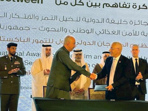 The UAE and Pakistan inked an MoU in Abu Dhabi to enhance agricultural innovation and research, focusing on Date Palm cultivation and related industries.