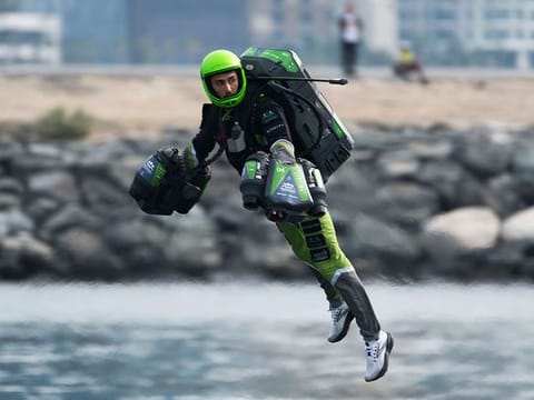 Photos: ‘Iron Man’ pilots race in jet suits in Dubai 