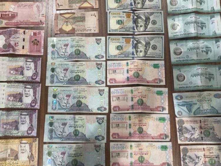 Foreign currencies worth over Dh30,000 seized from beggar in feb 2024 by dubai police