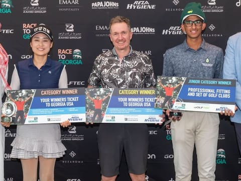 Kim (L) and Duffield (C) will be heading to Augusta National