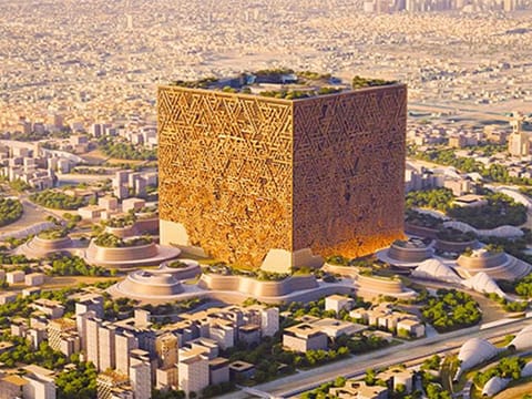 The Mukaab (The Cube) proves that when it comes to architecture, the Kingdom doesn’t just think outside the box — it builds the box bigger, bolder, and shinier.