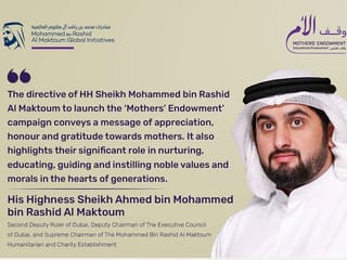 Mothers’ Endowment campaign gets Dh20 million donation in Dubai
