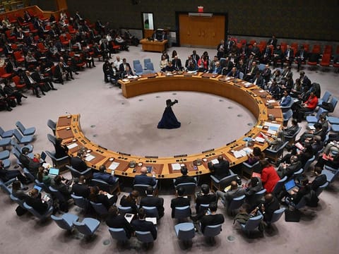 The UN Security Council at UN headquarters in New York
