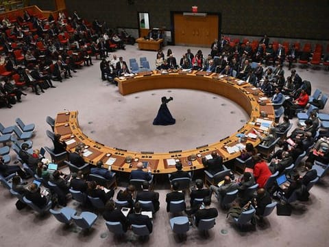 The UN Security Council at UN headquarters in New York