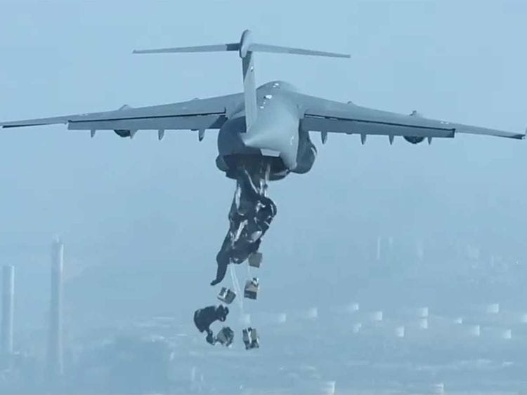 UAE-Egypt initiative 'Birds of Goodness' executes 17th humanitarian aid airdrop in north Gaza