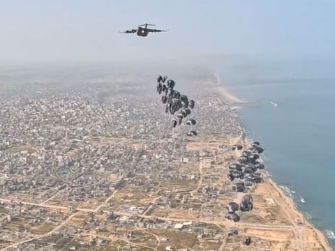  The airdrop was carried out over inaccessible isolated areas in the northern Gaza Strip.
