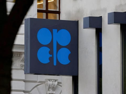 A view of the logo of the Organisation of the Petroleum Exporting Countries (OPEC) outside their headquarters in Vienna, Austria. 