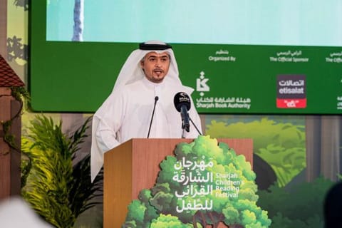 Ahmed bin Rakkad Al Ameri, CEO of Sharjah Books Authority (SBA) briefing media about Sharjah Children's Reading Festival at a press conference on Wednesday in Sharjah