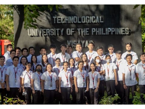 Students at the state-owned Technological University of the Philippines campus in the Visayas in Talisay City, Negros Occidental.