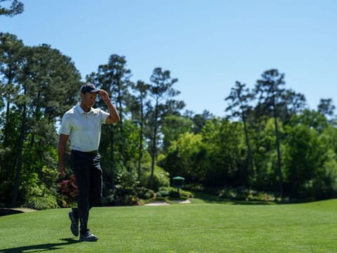 Tiger Woods during the third round of the Masters Tournament 