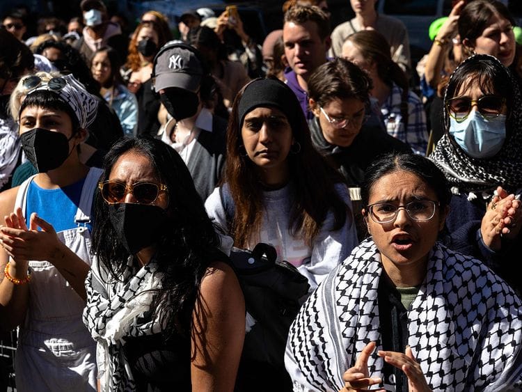 New York protests palestinians