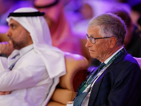 Bill Gates attends the World Economic Forum (WEF) in Riyadh, on April 28, 2024.  