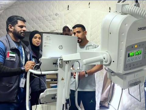 Operation Chivalrous Knight 3 has delivered an X-ray machine and a fully-equipped ambulance to the Al Marwani Field Hospital in the Gaza Strip.