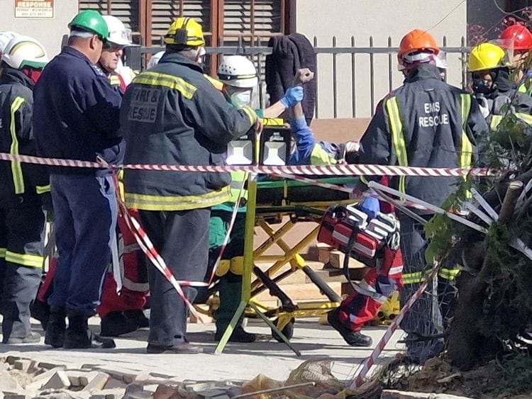 building collapse in George, South Africa