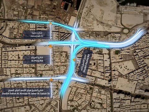 A new bridge has opened as part of Phase 4 of the Al Shindagha Corridor Improvement Project.