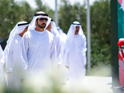 Sheikh Hamdan bin Mohammed bin Rashid Al Maktoum, Crown Prince of Dubai and Chairman of Dubai Executive Council, at the launch event of the Dubai Quality of Life Strategy 2033, at Keturah Reserve on Tuesday