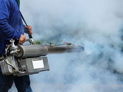 A fogging machine for mosquito control. (For illustrative purpose only) 
