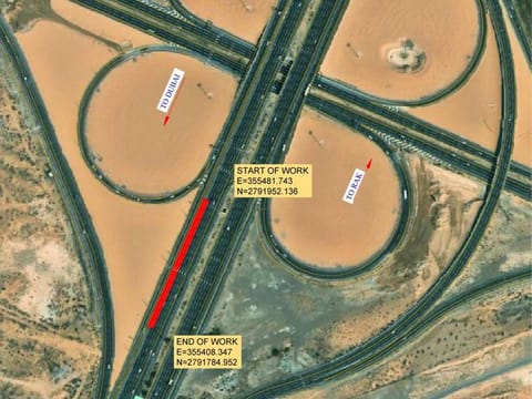 Temporary traffic diversion on Emirates Road announced
